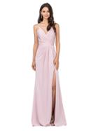 Dancing Queen - Surplice Bodice High Slit Sheath Gown