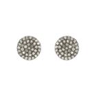 Ashley Schenkein Jewelry - Brooklyn Flat Disc Diamond Earring Studs
