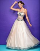 Blush - Jewel Embellished Ruched Sweetheart Ball Gown 5234