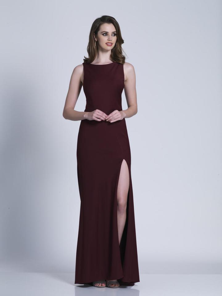 Dave & Johnny - 3348 Sleek Bateau Sheath Dress