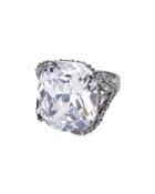 Cz By Kenneth Jay Lane - Pave Cushion Ring