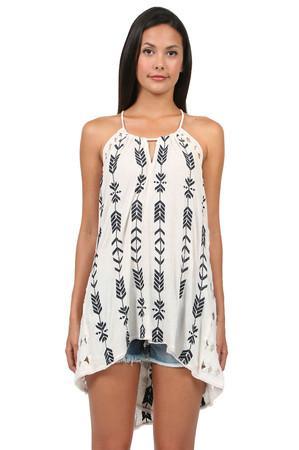 Free People Peace Arrow Tunic In Oatmeal
