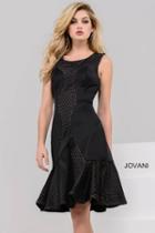 Jovani - Stunning Short Dress In Scoop Neckline 23040