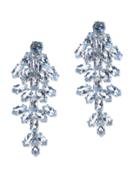 Cz By Kenneth Jay Lane - Aquamarine Marquise Waterfall Clip Earring