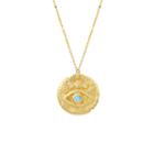 Logan Hollowell - New! Moonstone Baby Eye Of Protection Coin Pendant