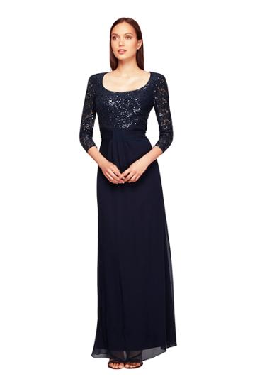 Kay Unger - Sequin Chiffon Gown