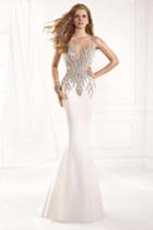 Tarik Ediz - 93029 Artisan Beaded Illusion Gown