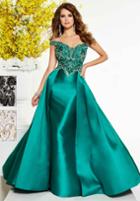 Panoply - 14865 Off-shoulder Jeweled Bodice Overskirt Ballgown