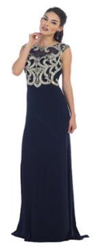 Embellished Cap Sleeve Dress With Keyhole Cutout Back