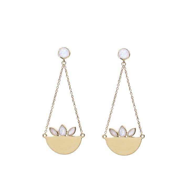 Margaret Elizabeth - Luna Chain Drops Moonstone
