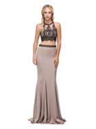 Dancing Queen - Two-piece Lace Applique Bodice Prom Dress 9670