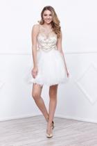 Bead-embellished Illusion Short Cocktail Dress With Sheer Keyhole Cutouts