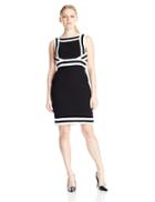 Adrianna Papell - 12253062 Banded Bateau Neck Sheath Dress