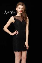 Angela And Alison - 72023 Sleeveless Lace Sheer Cocktail Dress