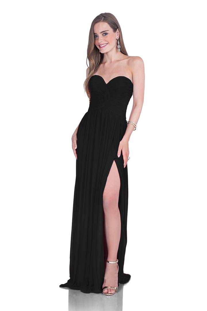 Terani Couture - Strapless Long Dress With Slit 1611p0272b