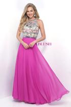 Blush - Polychromatic High Illusion A-line Gown 11349