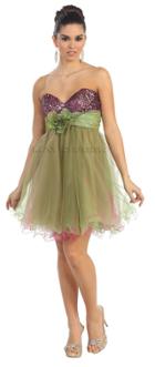 Flirty Sequined Sweetheart Short Tulle Dress