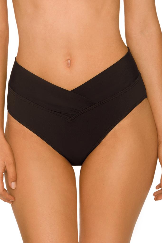 Sunsets Swimwear - V-front High Waist Bikini Bottom 31bblck