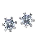 Cz By Kenneth Jay Lane - Art Deco Stud Earring