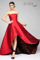Ieena For Mac Duggal - Bustier Gown In Red 25279