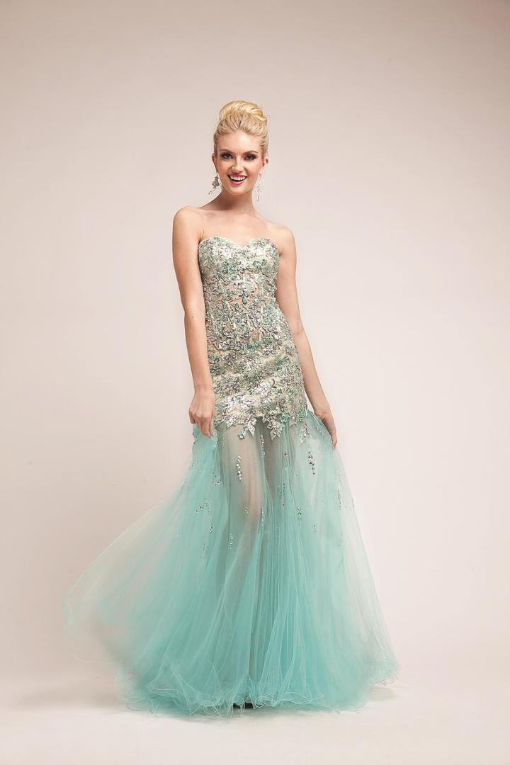 Cinderella Divine - Strapless Embellished Trumpet Gown
