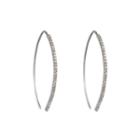 Teri Jon - Brooklyn Elongated Curve Diamond Earring Studs