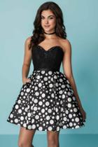 Tiffany Homecoming - 27160 Lace Sweetheart Satin Polka Dot A-line Dress