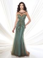 Montage By Mon Cheri - Taffeta Long Trumpet Gown 215911