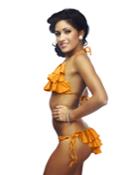 Nicolita Swimwear - Rumba Ruffles Orange String Bikini Bottoms