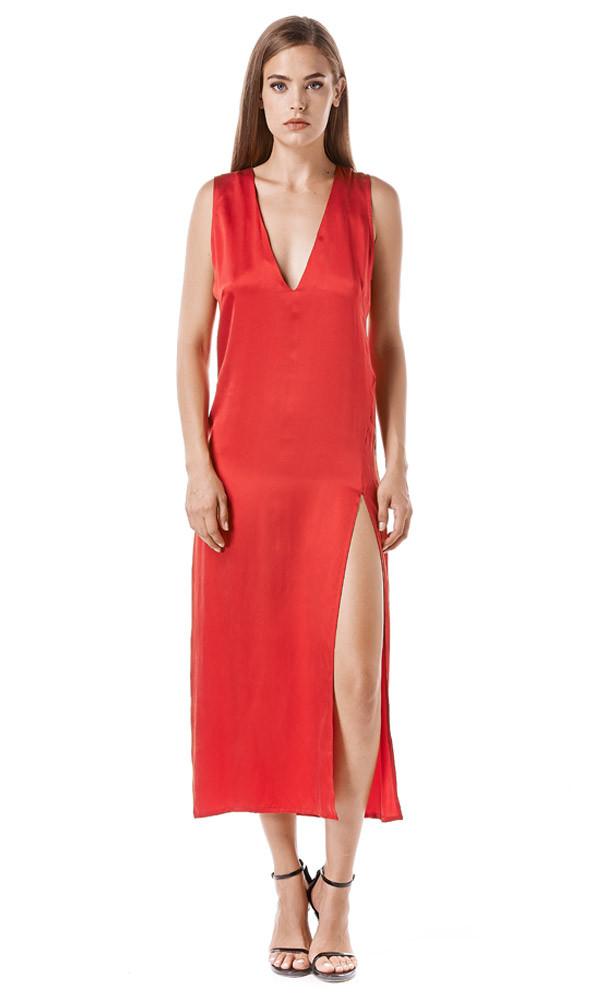 Again Collection - Bourgeois Key Hole Maxi In Orange