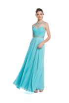 Aspeed - L1585 Ruched A-line Evening Dress With Open Back