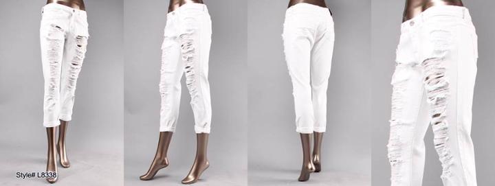 Flying Monkey - White Shredded Jean