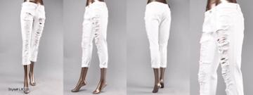 Flying Monkey - White Shredded Jean