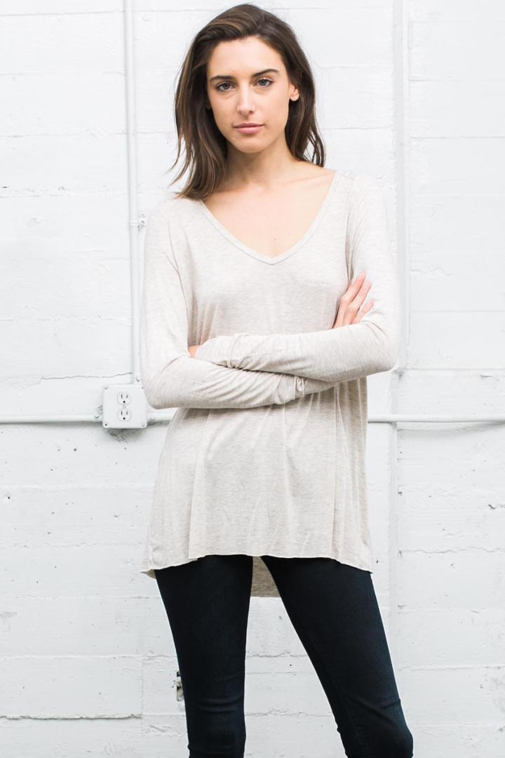 Joah Brown - For Keeps V-neck In Oatmeal