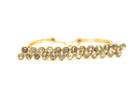Tresor Collection - Rose Cut Champaign Diamond Double Finger Ring In 18k Yellow Gold