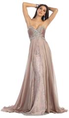Sparkling Sweetheart Neckline With Lace And Chiffon Overlay