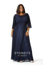 Sydney's Closet - Sc4022 Plus Size Dress In Midnight Blue