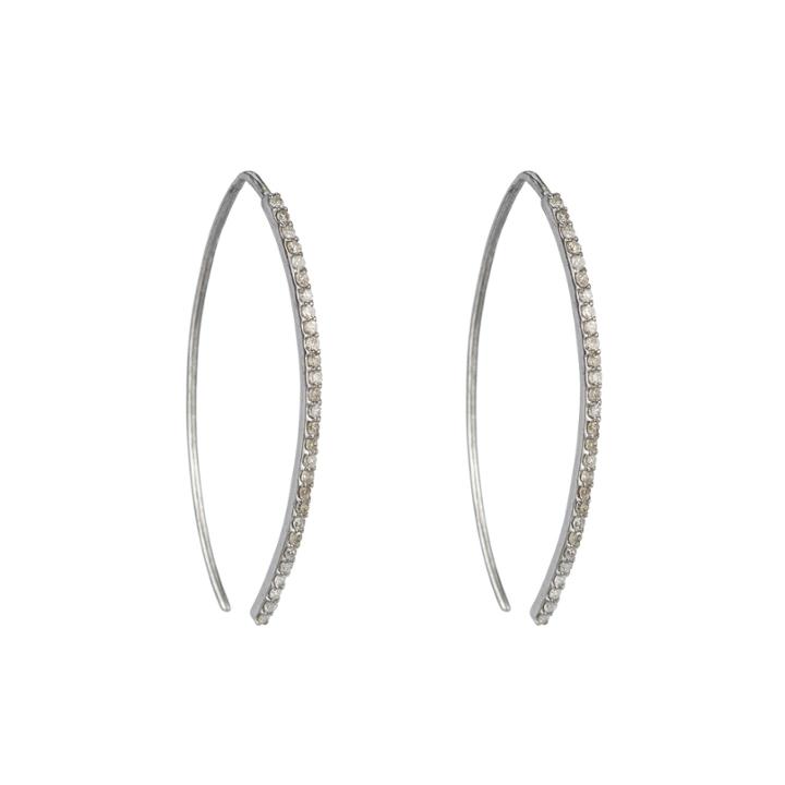 Ashley Schenkein Jewelry - Brooklyn Elongated Curve Diamond Earring Studs