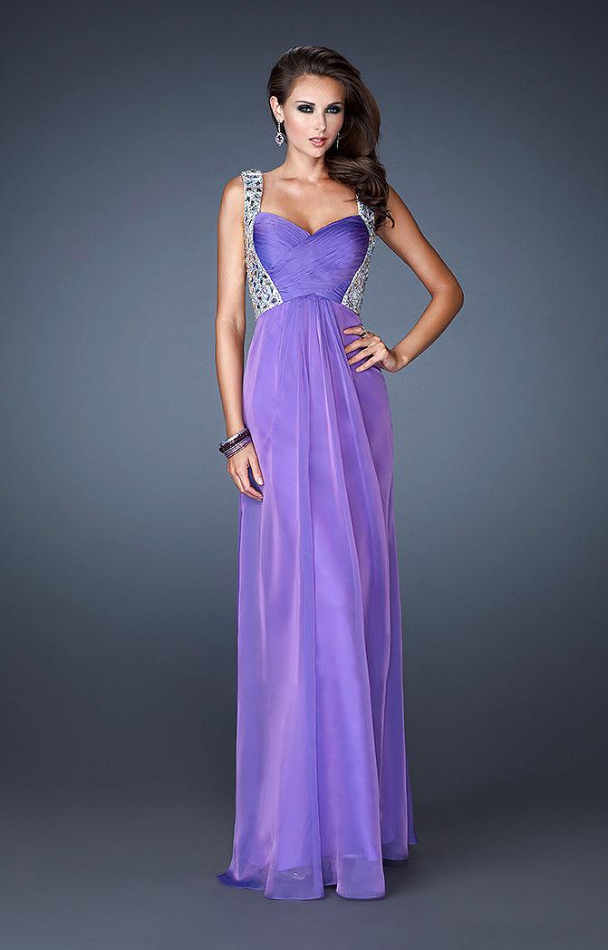 La Femme - 18487 Precious Stone Studded A-line Sweetheart Gown