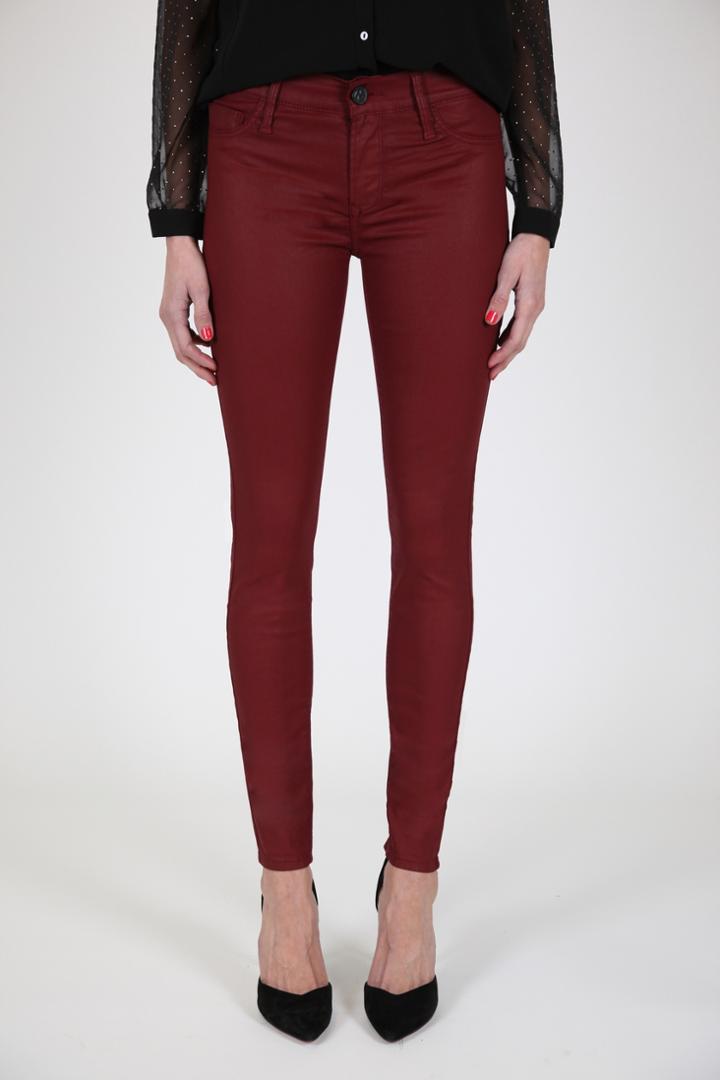 Black Orchid Denim - Black Jewel Slim Coated Mid Rise Skinny Leg Lip Lock