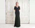 Daymor Couture - 776 Floral Applique Sweetheart Sheath Dress With Cape