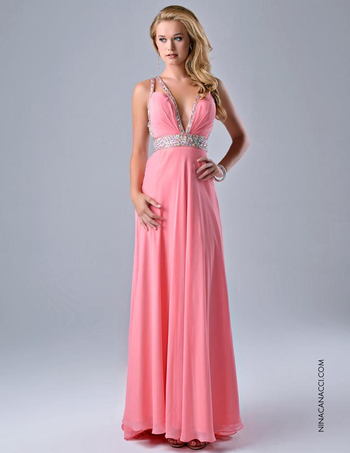 Nina Canacci - 1077 Dress In Peach