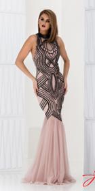 Jasz Couture - 5680 Dress In Black And Mocha