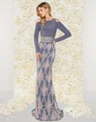 Mac Duggal Couture - 77215d Long Sleeve Cold Shoulder Evening Dress
