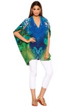 Caffe Swimwear - Silk Short Tunic In Blue