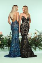 Zoey Grey - 31257 Slim Straps Sweetheart Sequined Sheath Gown