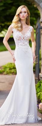 Enchanting By Mon Cheri - 118138 Sequined Lace Flared Wedding Dress