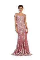 May Queen - Off-shoulder Bead Embellished Sheath Gown