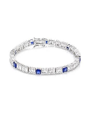Cz By Kenneth Jay Lane - Cushion And Baguette Tennis Bracelet
