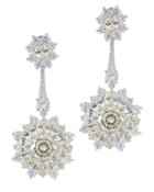 Cz By Kenneth Jay Lane - Canary Floral Design Earrings